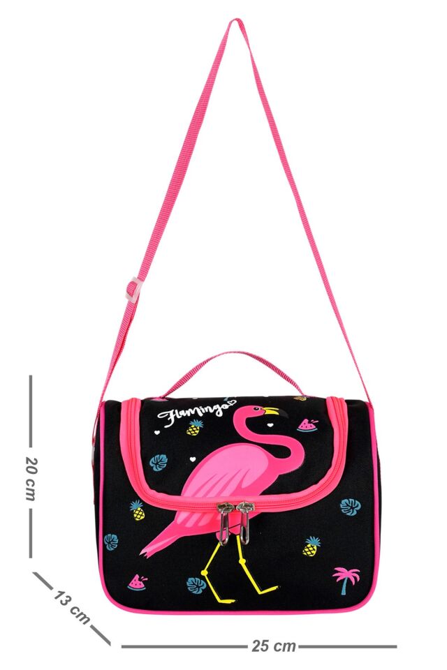 Flamingo Siyah Lisanslı Termal Isı Yalıtımlı Beslenme Çantası
