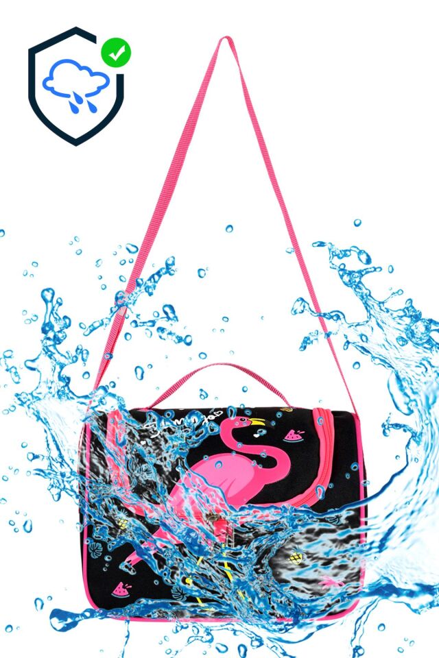Flamingo Siyah Lisanslı Termal Isı Yalıtımlı Beslenme Çantası