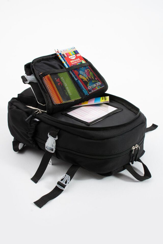 Kore Tarzı Aksesuarlı Çocuk Ilkokul Çantası - 5 Bölmeli Su Geçirmez