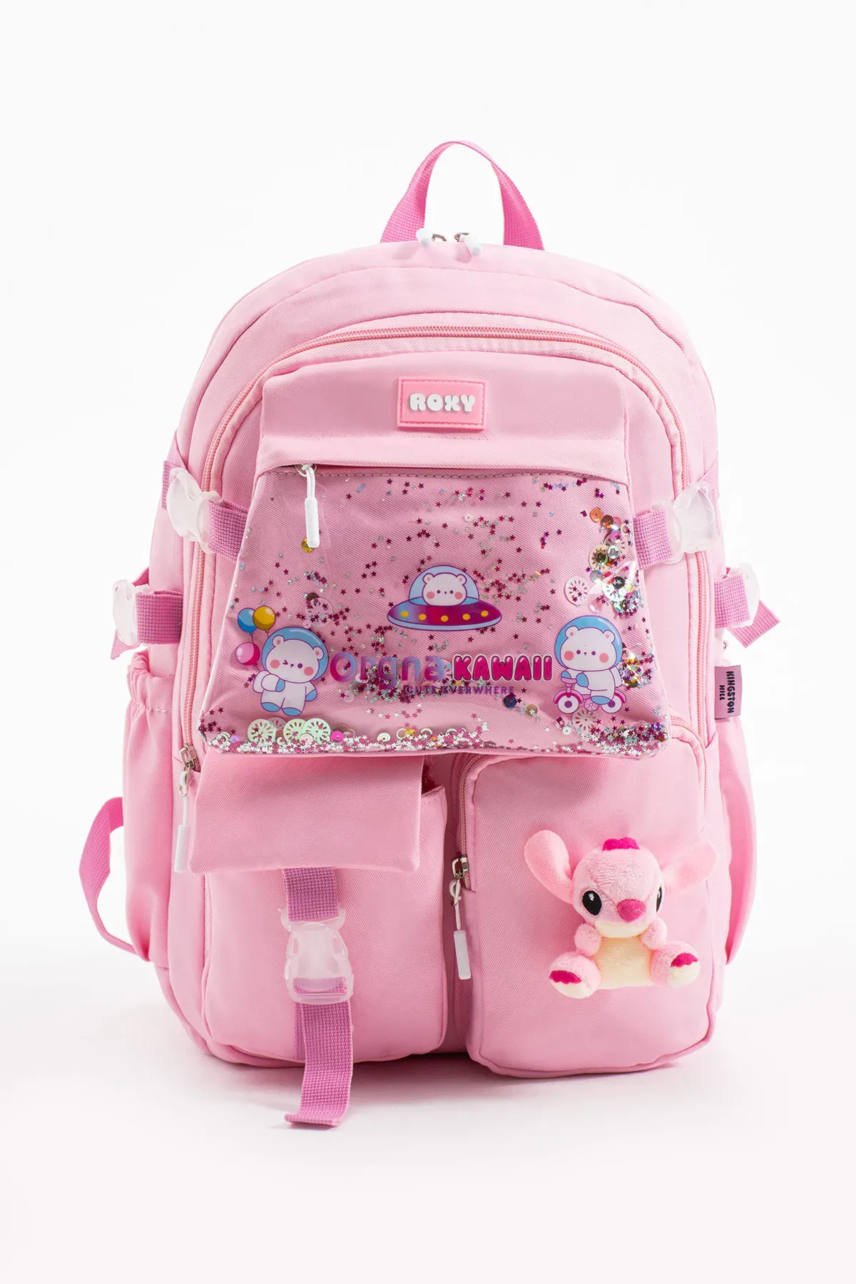 Kawaii Kore Tarzı Ayıcıklı Aksesuarlı Çok Bölmeli Çocuk Okul Çantası