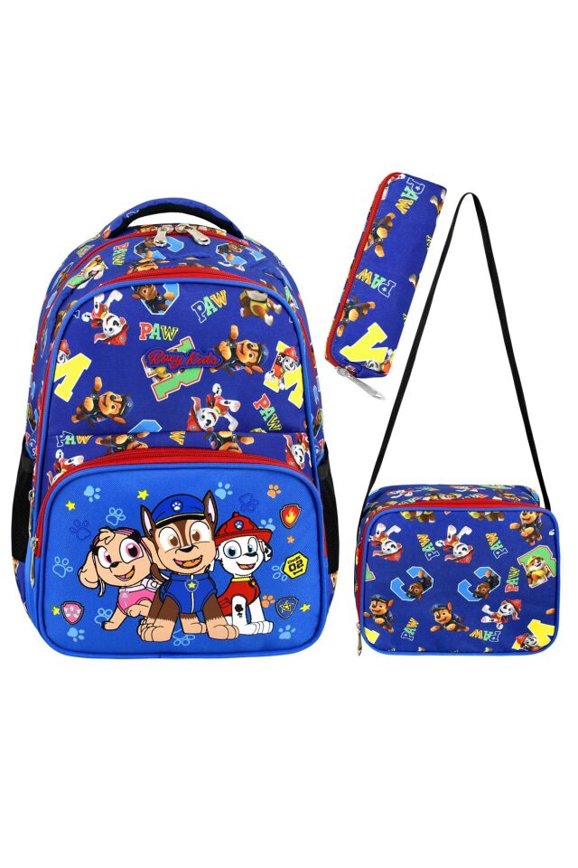 Paw Patrol 3'lü Set Ilkokul Çantası, Termal Beslenme Çantası Ve Kalem Kutusu Seti