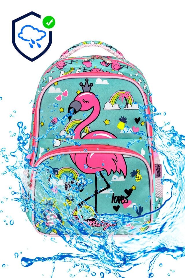 Lisanslı Flamingo 3'lü Set İlkokul Çantası, Termal Beslenme Çantası ve Kalem Kutusu Seti