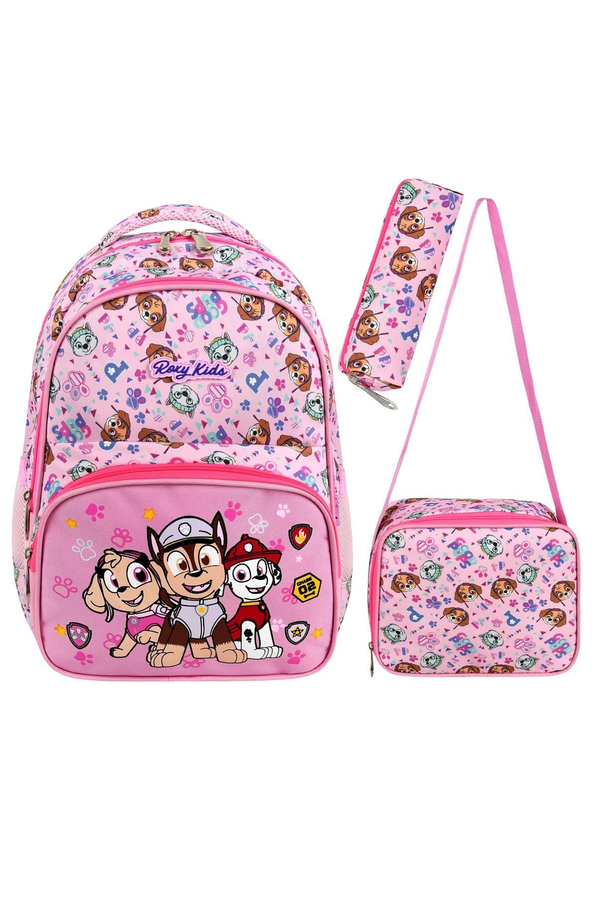 Paw Patrol 3'lü Set Ilkokul Çantası, Termal Beslenme Çantası Ve Kalem Kutusu Seti