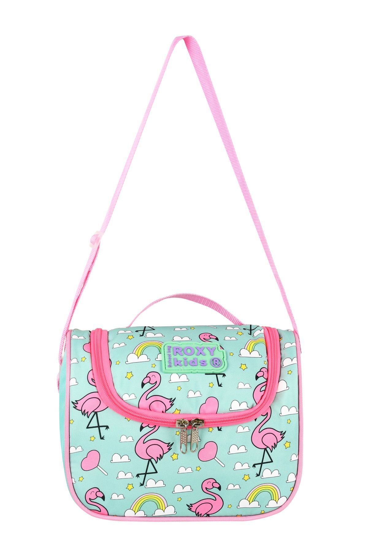 Lisanslı Flamingo Su Geçirmez Termal Isı Yalıtımlı Beslenme Çantası