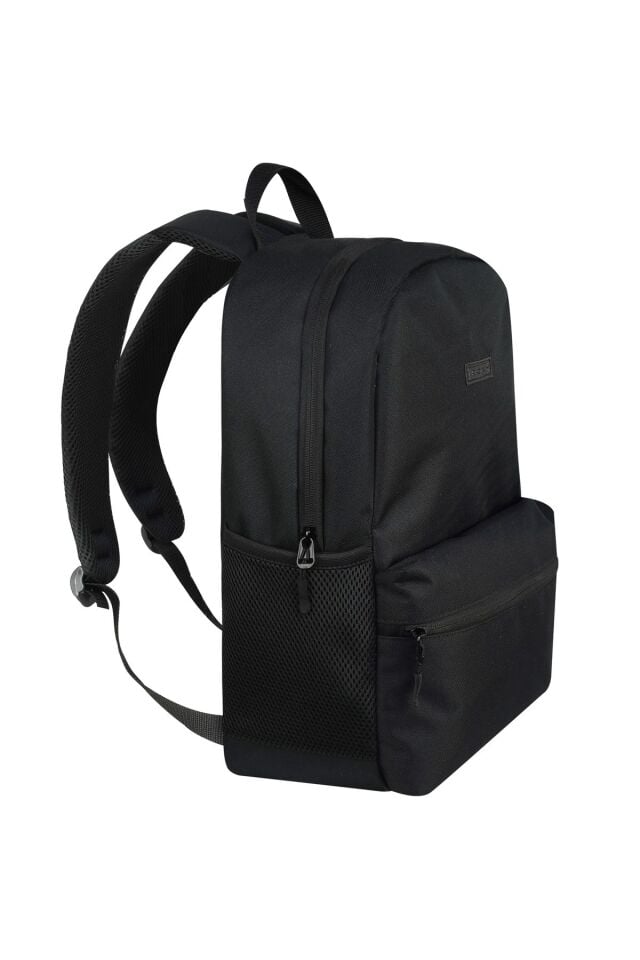 Siyah Günlük ve Okul Kullanımına Uygun Siyah Su Geçirmez Sünger Destekli Sırt Çantası