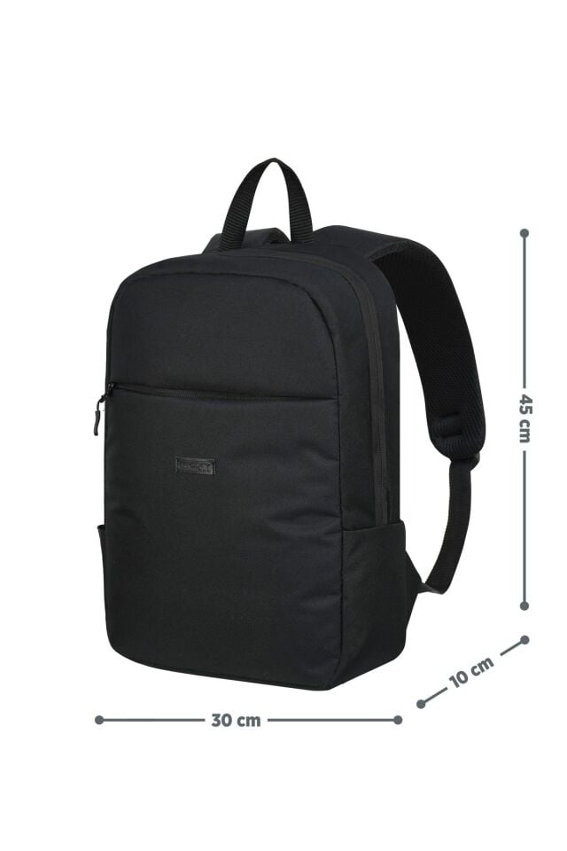Siyah Su Geçirmez Laptop Sırt Çantası - Gizli Cepli , Sünger Destekli , 15.6-16.1-16.9 Inç Uyumlu