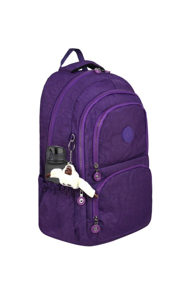 Krinkıl Kumaş Hafif Sırt Çantası - Okul/Günlük Kullanıma Uygun , Su Geçirmez , Çok Bölmeli