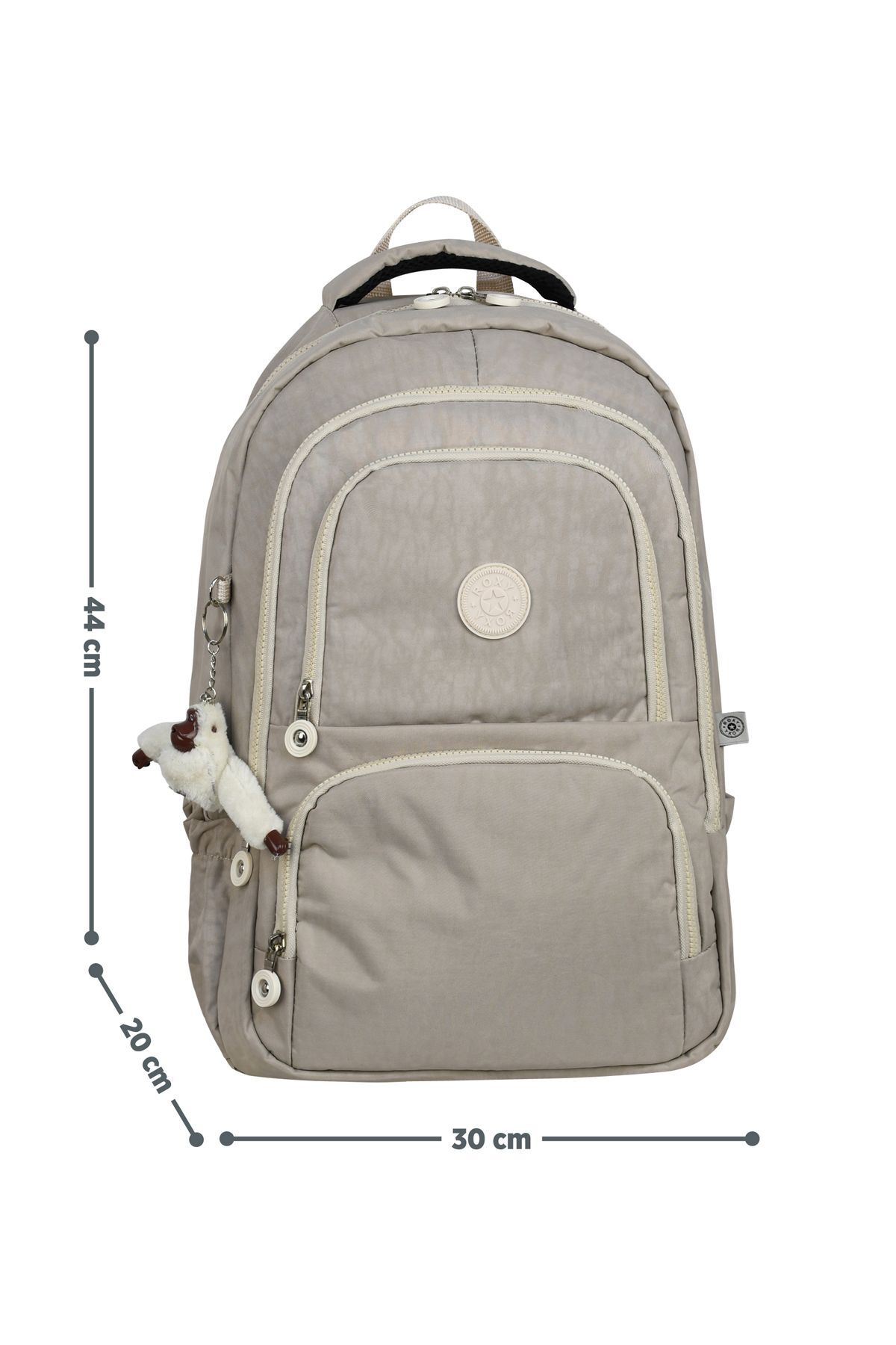 Krinkıl Kumaş Hafif Sırt Çantası - Okul/Günlük Kullanıma Uygun , Su Geçirmez , Çok Bölmeli