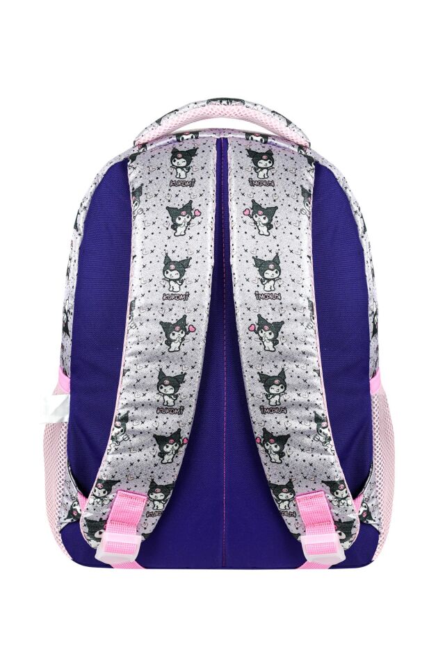 Simli Kuromi Mor İlkokul ve Termal Beslenme Çantası Seti