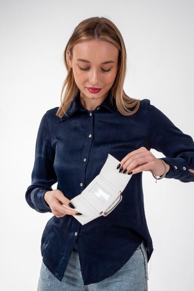 Köpek Desenli Kadın Fermuarlı Ve Çıtçıtlı Bozuk Para Bölmeli Cüzdan