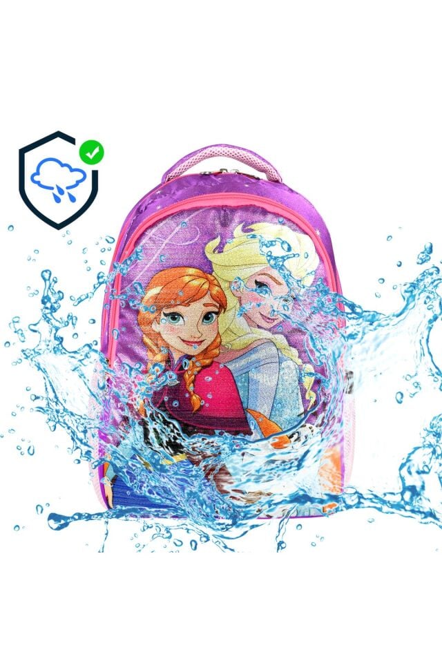 Simli Frozen Elsa İlkokul ve Beslenme Çantası Seti