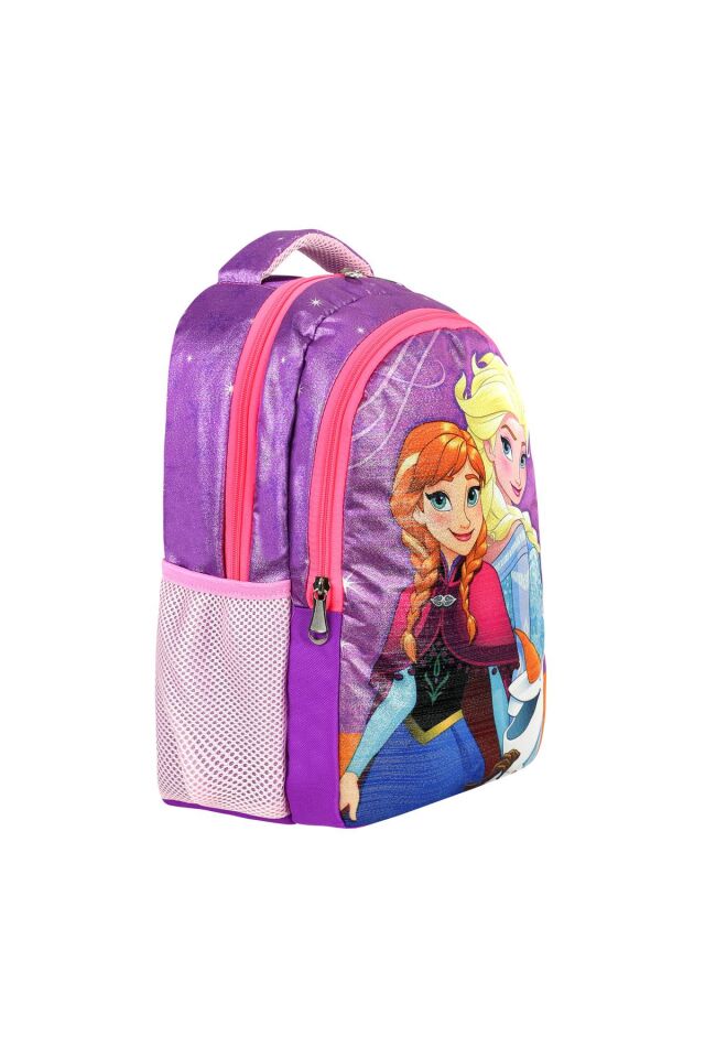 Simli Frozen Elsa İlkokul ve Beslenme Çantası Seti