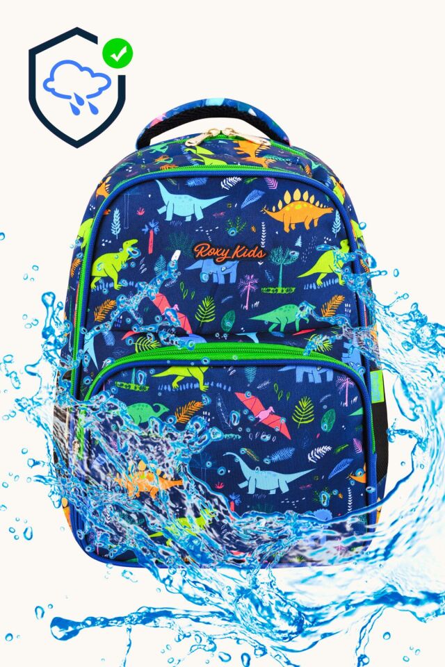 Lisanslı Dinozor Desenli 3'lü Set Ilkokul Çantası, Termal Beslenme Çantası Ve Kalem Kutusu Seti