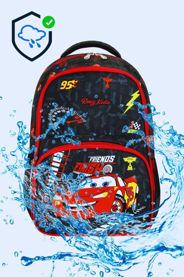 Araba Baskılı 3'lü Set Ilkokul Çantası, Termal Beslenme Çantası Ve Kalem Kutusu Seti