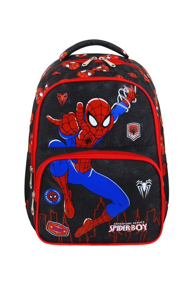 Örümcek 3'lü Set Ilkokul Çantası, Termal Beslenme Çantası Ve Kalem Kutusu Seti