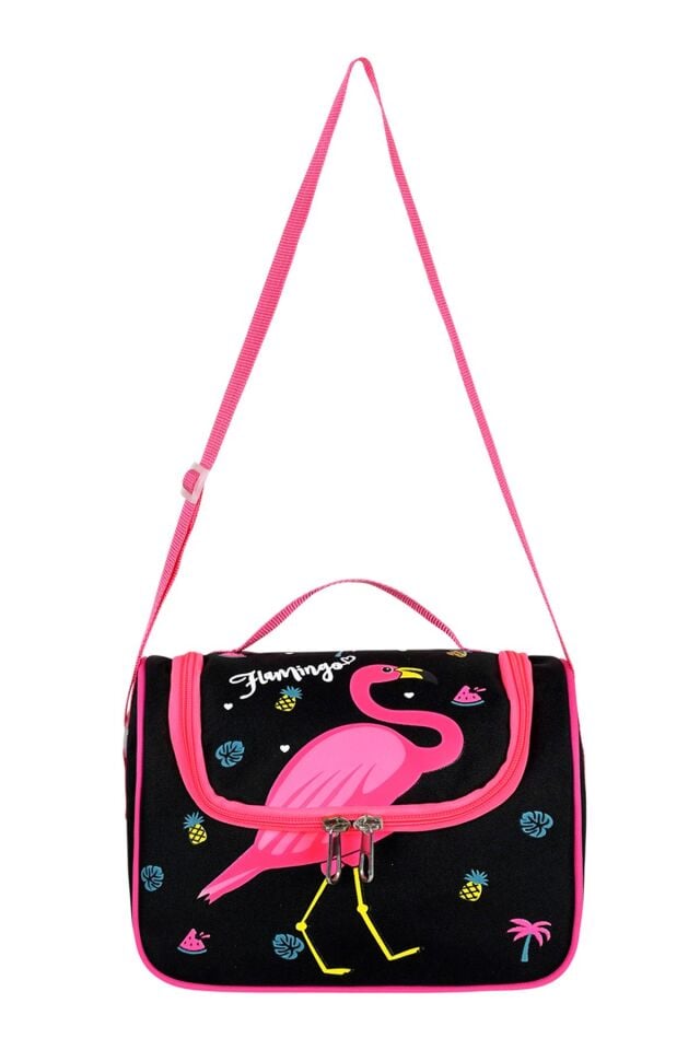 Flamingo Siyah Lisanslı Termal Isı Yalıtımlı Beslenme Çantası