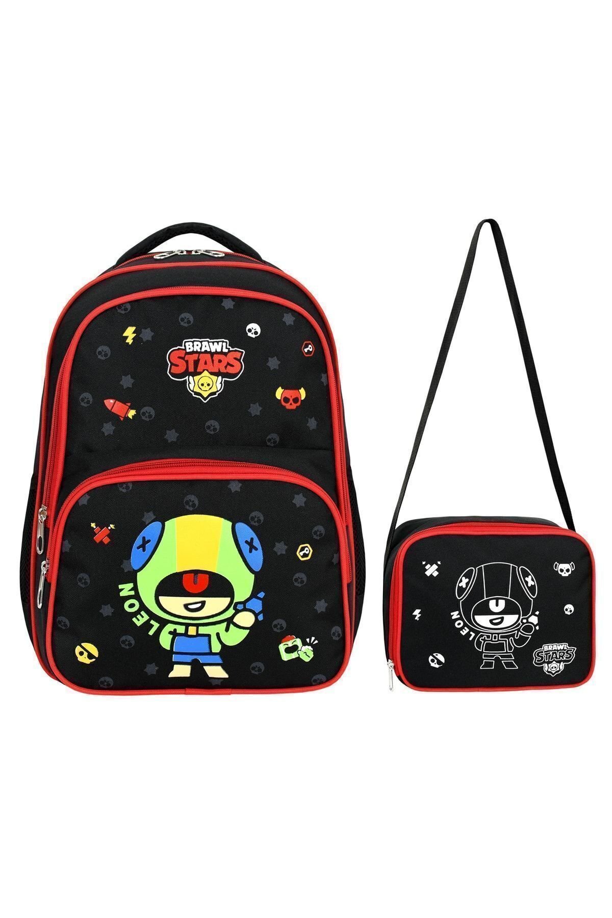 Brawl Stars Leon Siyah Ilkokul Ve Beslenme Çantası Seti